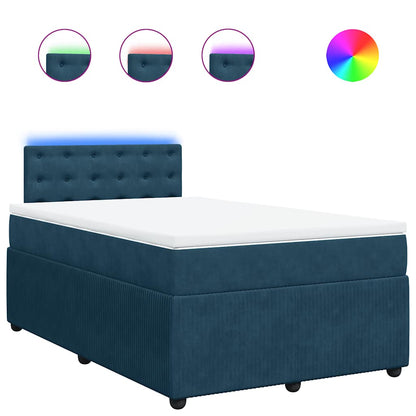 Giroletto a Molle con Materasso Blu 120x200 cm in Velluto | homemem39