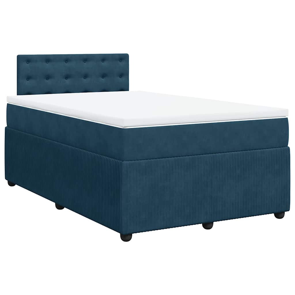 Giroletto a Molle con Materasso Blu 120x200 cm in Velluto | homemem39