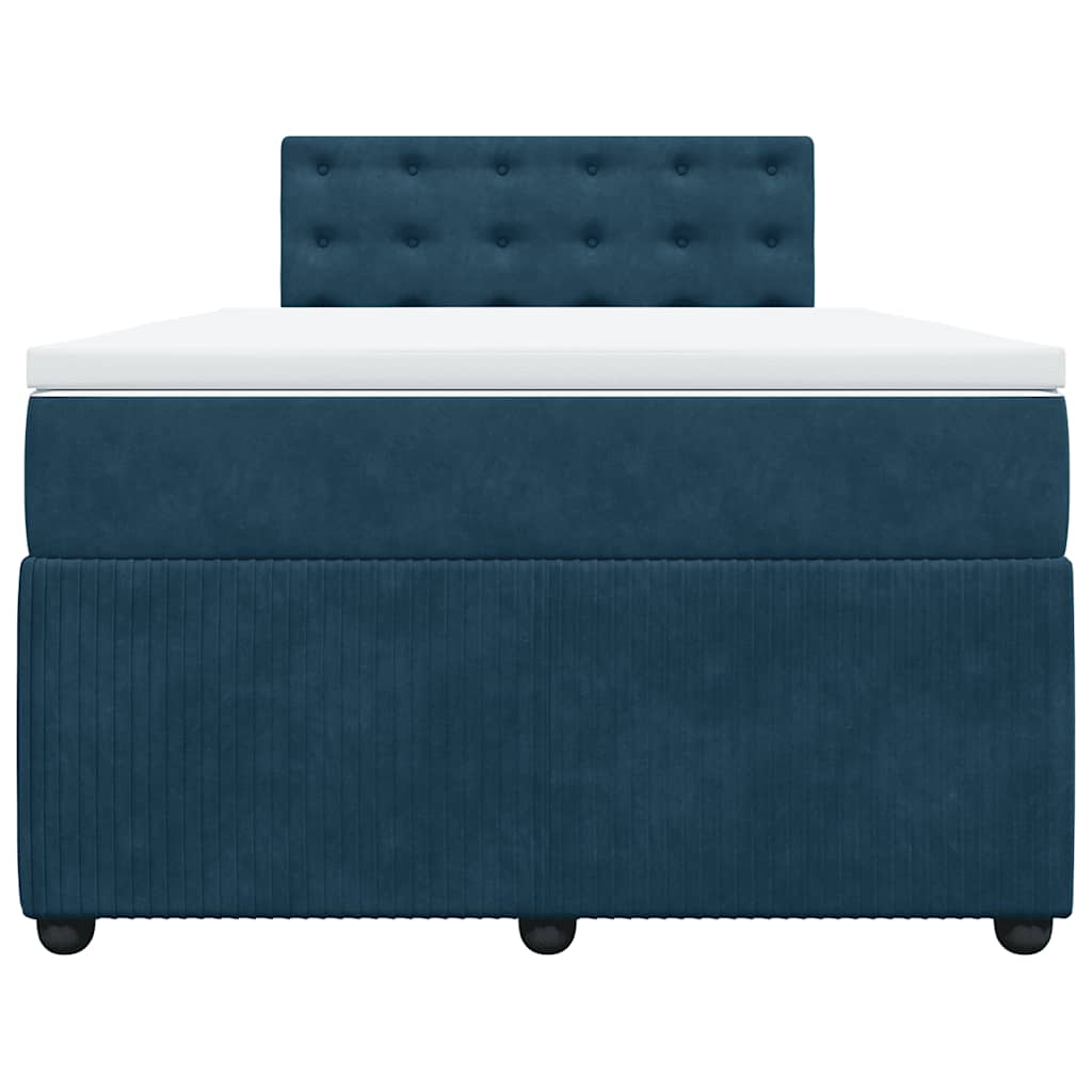 Giroletto a Molle con Materasso Blu 120x200 cm in Velluto | homemem39