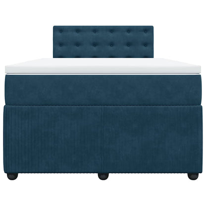 Giroletto a Molle con Materasso Blu 120x200 cm in Velluto | homemem39
