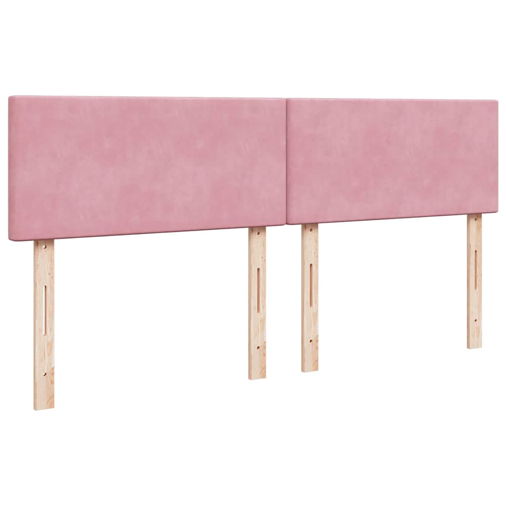 Giroletto a Molle con Materasso Rosa 180x200 cm in Velluto | homemem39