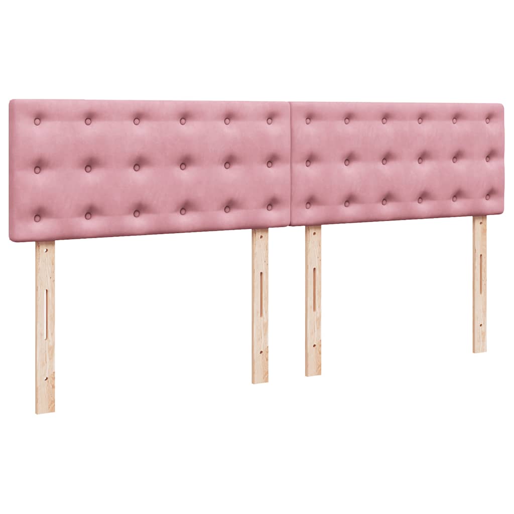 Giroletto a Molle con Materasso Rosa 180x200 cm in Velluto | homemem39