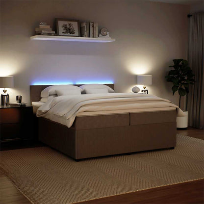 Giroletto a Molle con Materasso Grigio Chiaro 200x200cm Velluto | homemem39