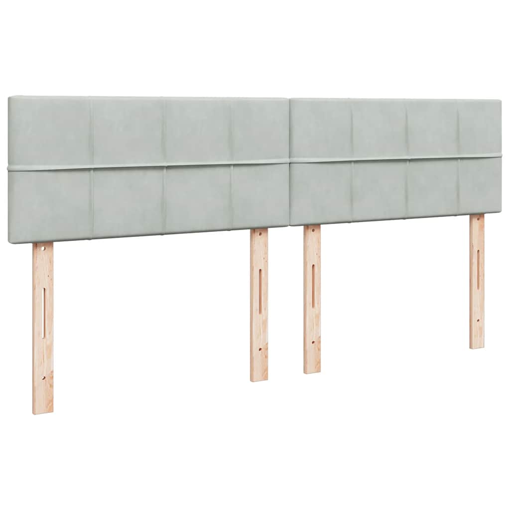 Giroletto a Molle con Materasso Grigio Chiaro 200x200cm Velluto | homemem39