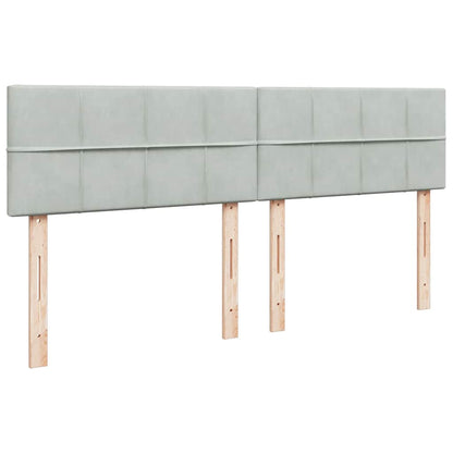 Giroletto a Molle con Materasso Grigio Chiaro 200x200cm Velluto | homemem39