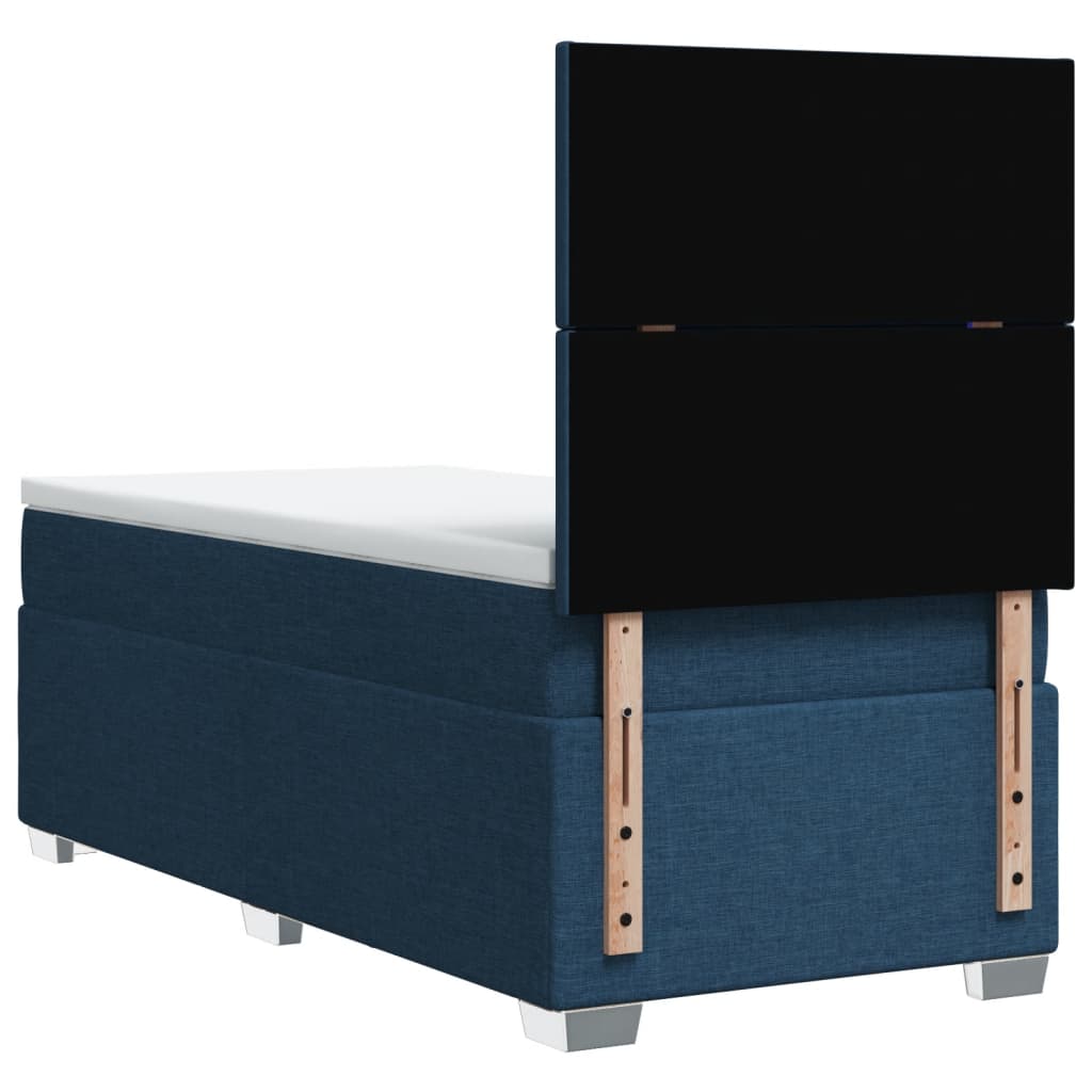 Giroletto a Molle con Materasso Blu 90x200 cm inTessuto | homemem39