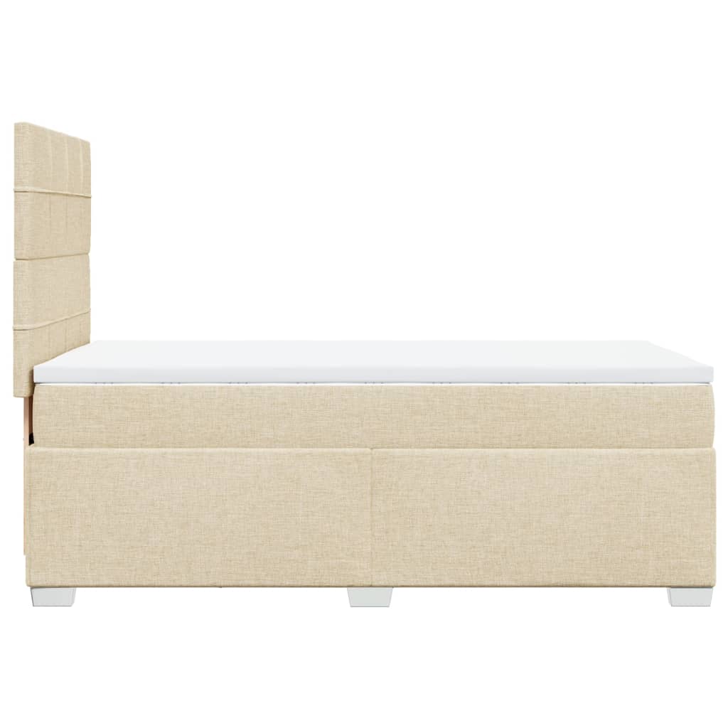 Giroletto a Molle con Materasso Crema 90x200 cm inTessuto | homemem39