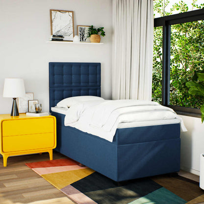 Giroletto a Molle con Materasso Blu 90x200 cm inTessuto | homemem39