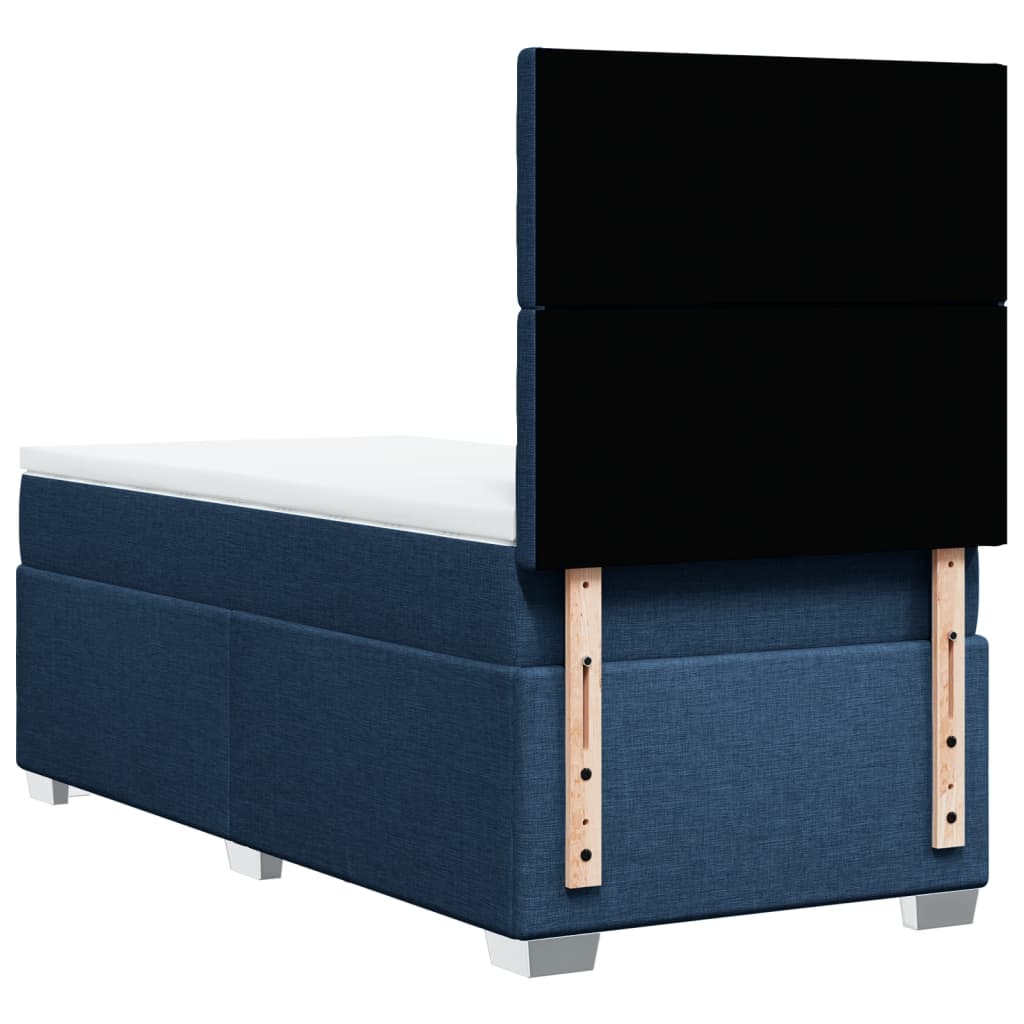 Giroletto a Molle con Materasso Blu 90x200 cm inTessuto | homemem39