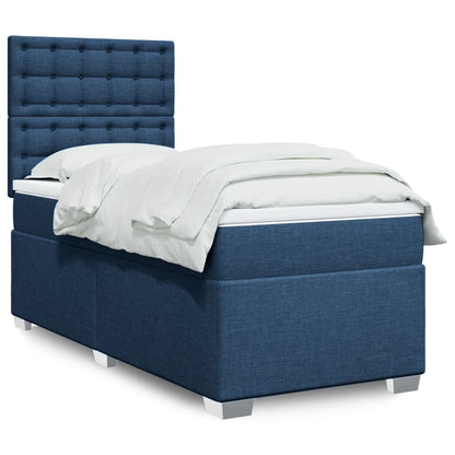 Giroletto a Molle con Materasso Blu 90x200 cm inTessuto | homemem39