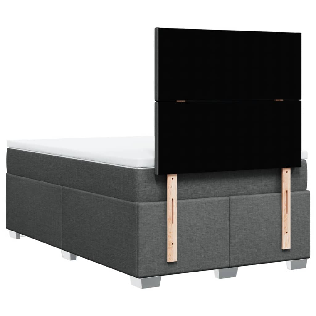 Giroletto a Molle con Materasso Grigio Scuro 120x190cm Tessuto | homemem39