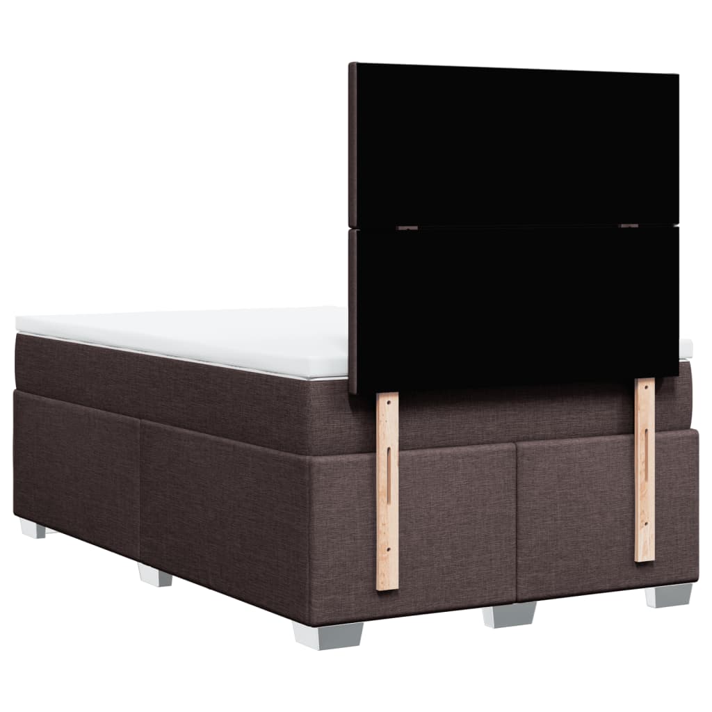 Giroletto a Molle con Materasso Marrone Scuro 120x190cm Tessuto | homemem39