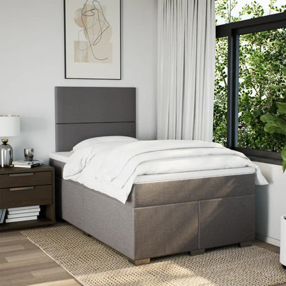 Giroletto a Molle con Materasso Tortora 120x190 cm in Tessuto | homemem39