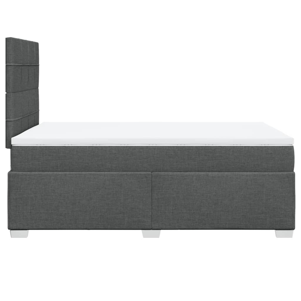 Giroletto a Molle con Materasso Grigio Scuro 120x190cm Tessuto | homemem39