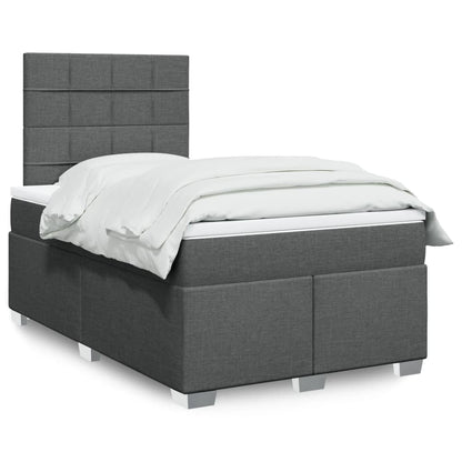 Giroletto a Molle con Materasso Grigio Scuro 120x190cm Tessuto | homemem39