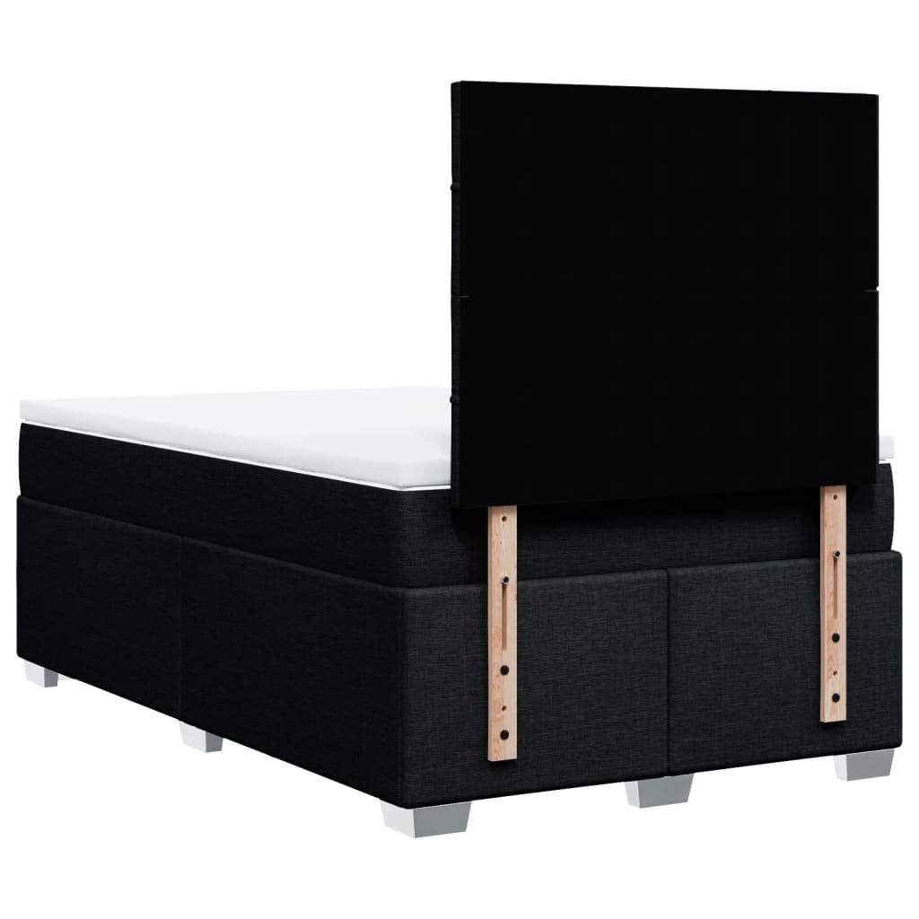 Giroletto a Molle con Materasso Nero 120x190 cm in Tessuto | homemem39
