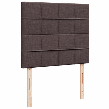 Giroletto a Molle con Materasso Marrone Scuro 120x190cm Tessuto | homemem39