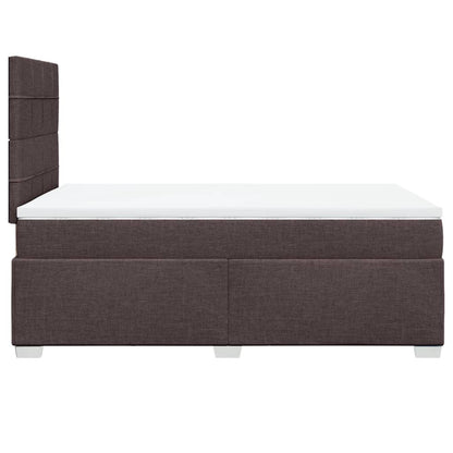 Giroletto a Molle con Materasso Marrone Scuro 120x190cm Tessuto | homemem39