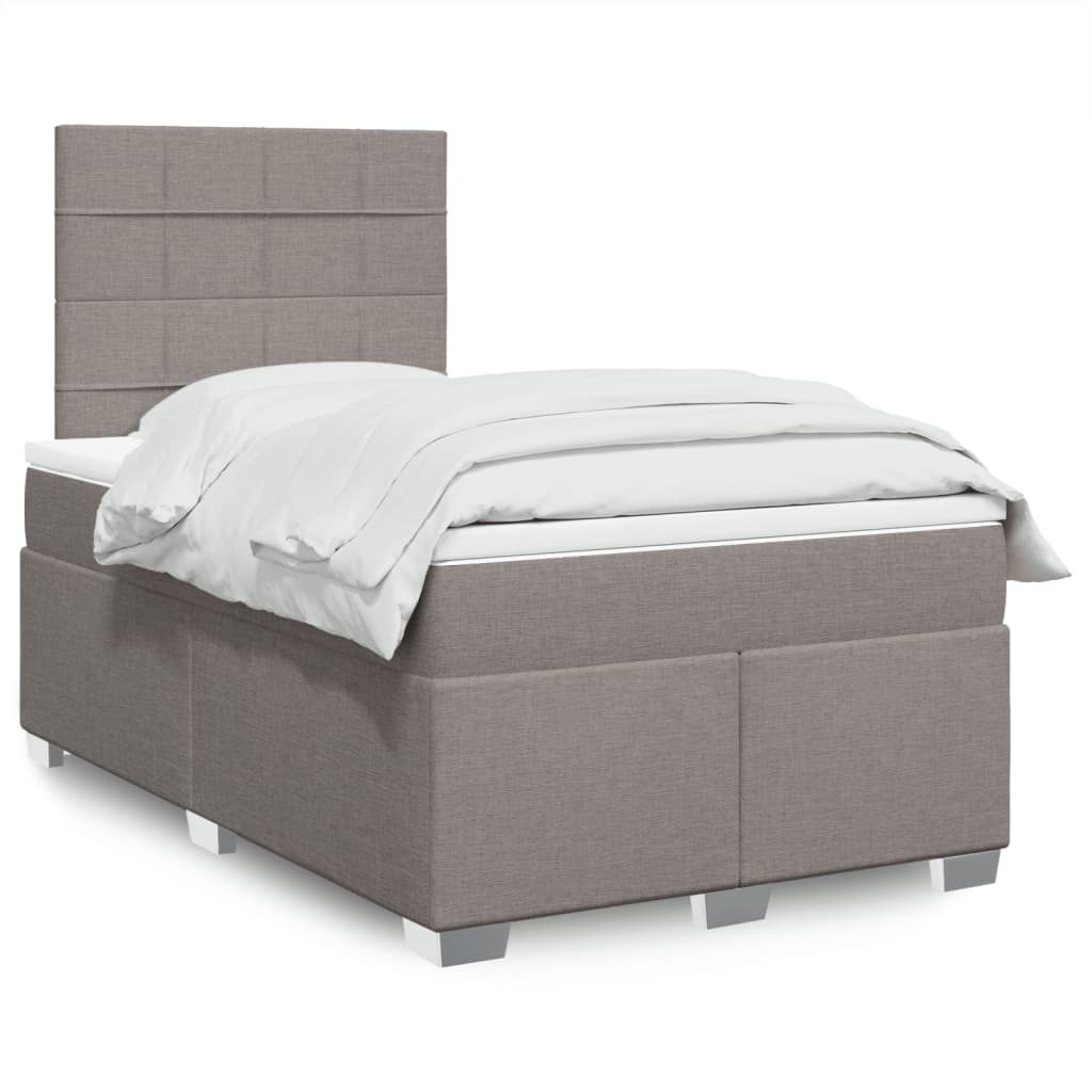 Giroletto a Molle con Materasso Tortora 120x190 cm in Tessuto | homemem39