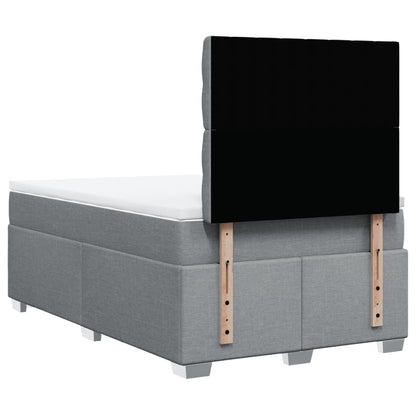Giroletto a Molle con Materasso Grigio Chiaro 120x190cm Tessuto | homemem39