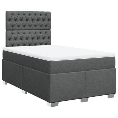 Giroletto a Molle con Materasso Grigio Scuro 120x190cm Tessuto | homemem39