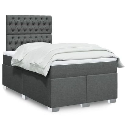 Giroletto a Molle con Materasso Grigio Scuro 120x190cm Tessuto | homemem39