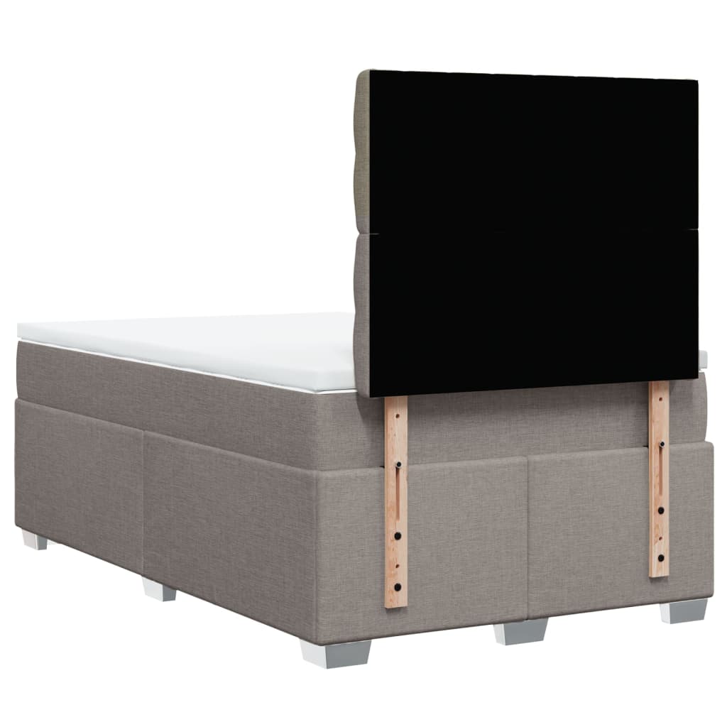 Giroletto a Molle con Materasso Tortora 120x190 cm in Tessuto | homemem39