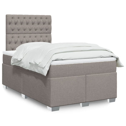 Giroletto a Molle con Materasso Tortora 120x190 cm in Tessuto | homemem39