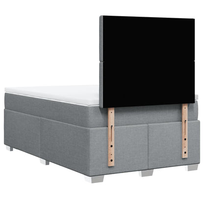 Giroletto a Molle con Materasso Grigio Chiaro 120x190cm Tessuto | homemem39