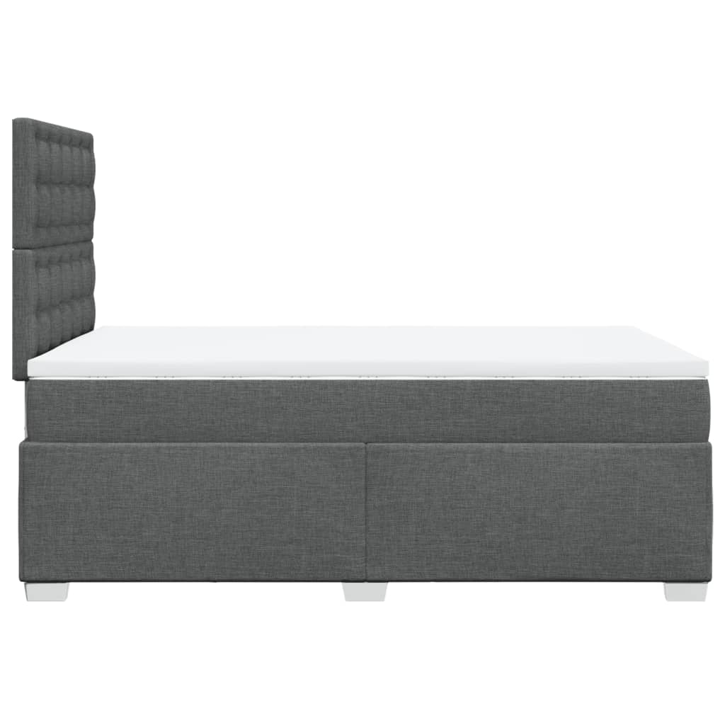 Giroletto a Molle con Materasso Grigio Scuro 120x190cm Tessuto | homemem39