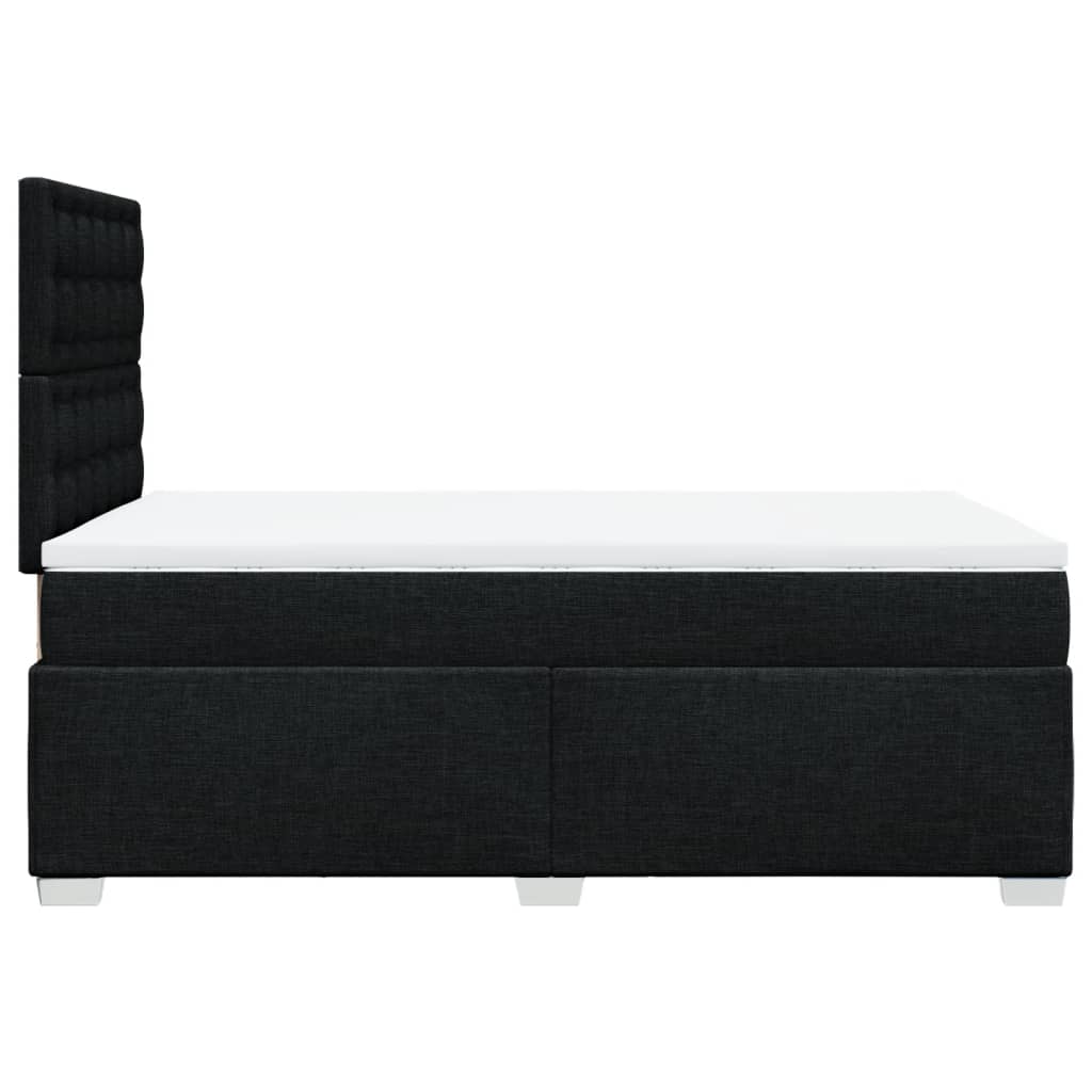 Giroletto a Molle con Materasso Nero 120x190 cm in Tessuto | homemem39