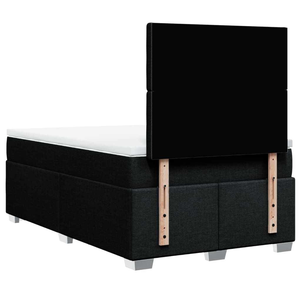Giroletto a Molle con Materasso Nero 120x190 cm in Tessuto | homemem39