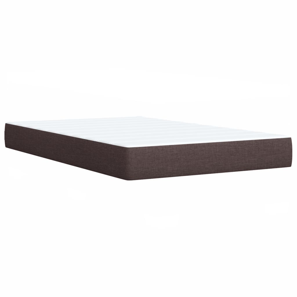 Giroletto a Molle con Materasso Marrone Scuro 120x190cm Tessuto | homemem39