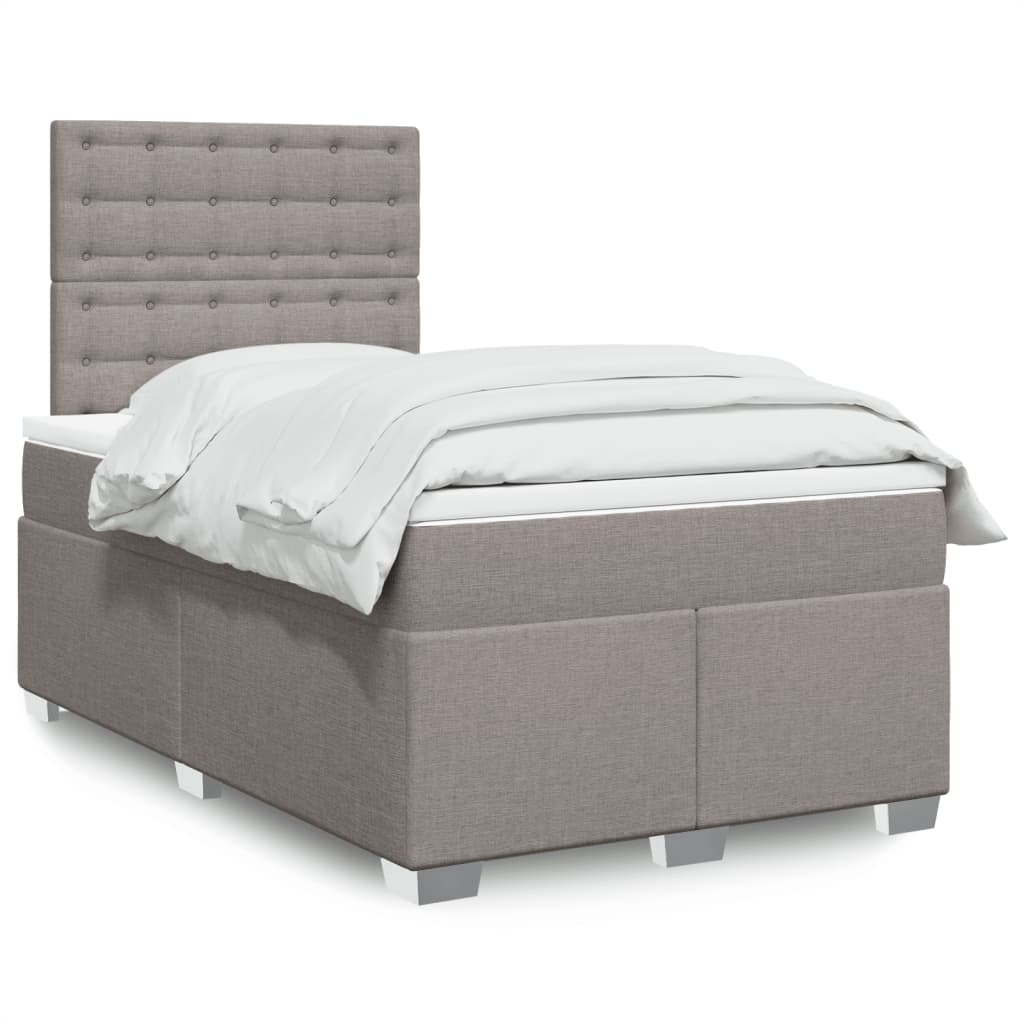 Giroletto a Molle con Materasso Tortora 120x190 cm in Tessuto | homemem39