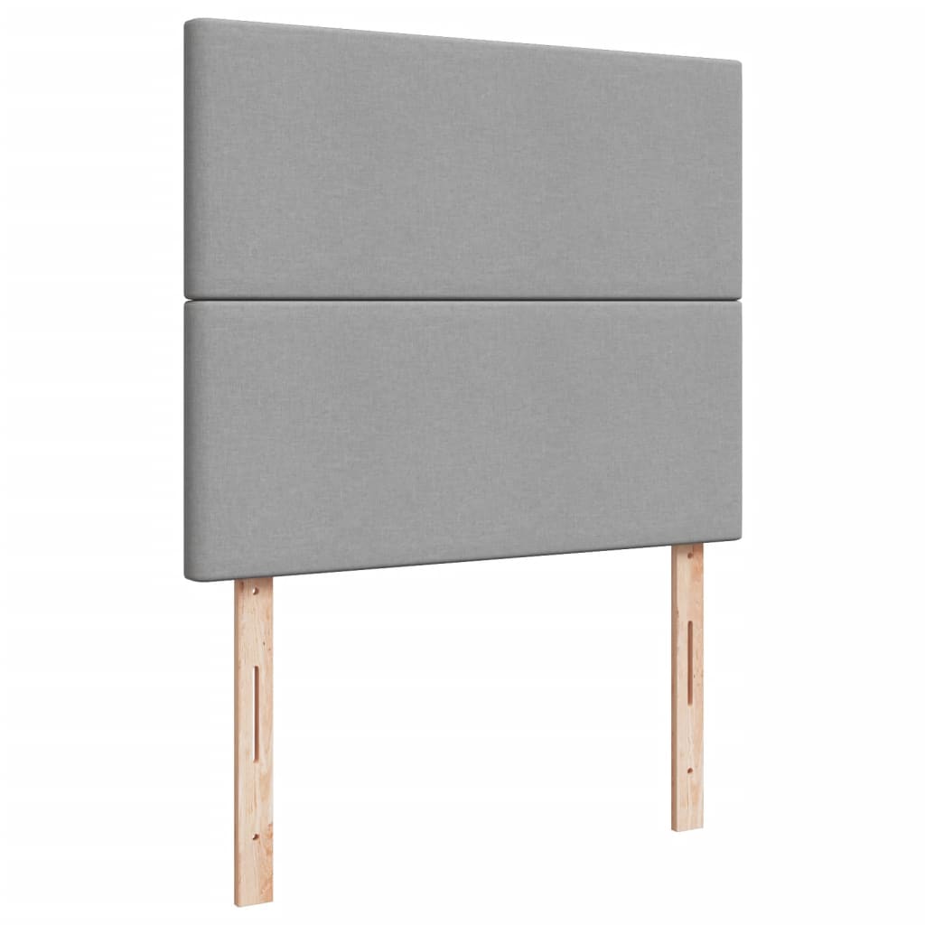 Giroletto a Molle con Materasso Grigio Chiaro 120x200cm Tessuto | homemem39