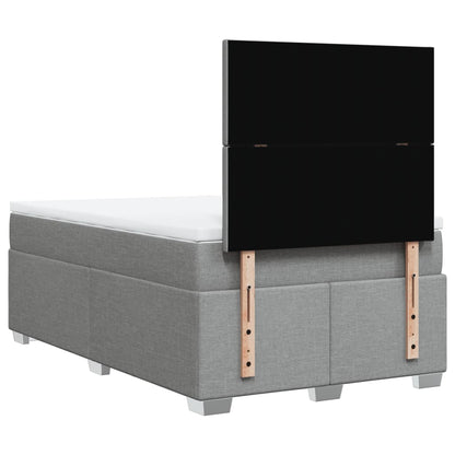 Giroletto a Molle con Materasso Grigio Chiaro 120x200cm Tessuto | homemem39
