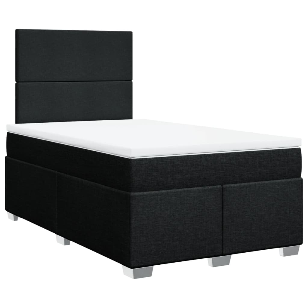 Giroletto a Molle con Materasso Nero 120x200 cm in Tessuto | homemem39