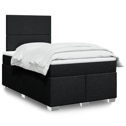 Giroletto a Molle con Materasso Nero 120x200 cm in Tessuto | homemem39