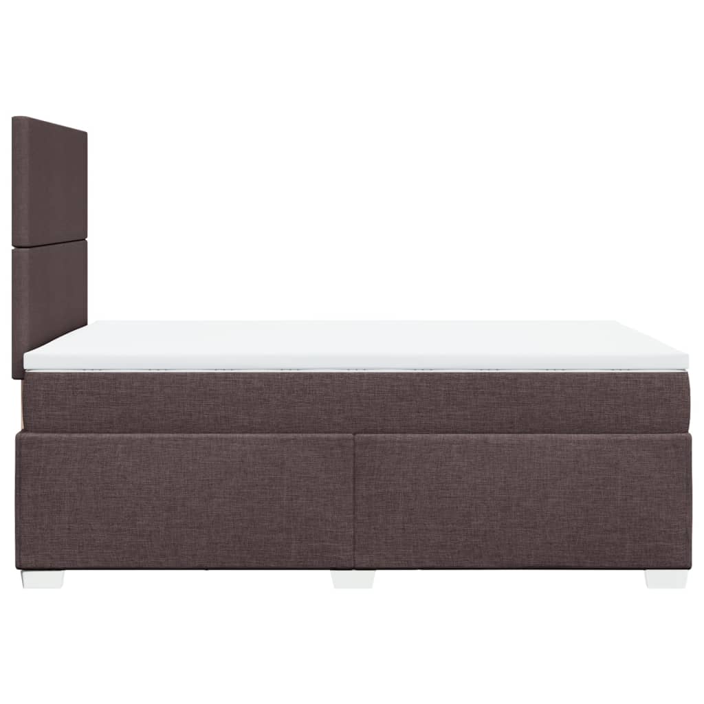 Giroletto a Molle con Materasso Marrone Scuro 120x200cm Tessuto | homemem39
