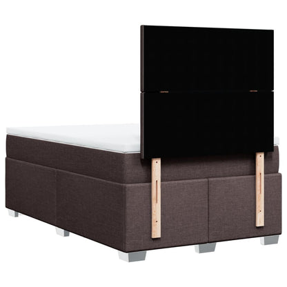 Giroletto a Molle con Materasso Marrone Scuro 120x200cm Tessuto | homemem39
