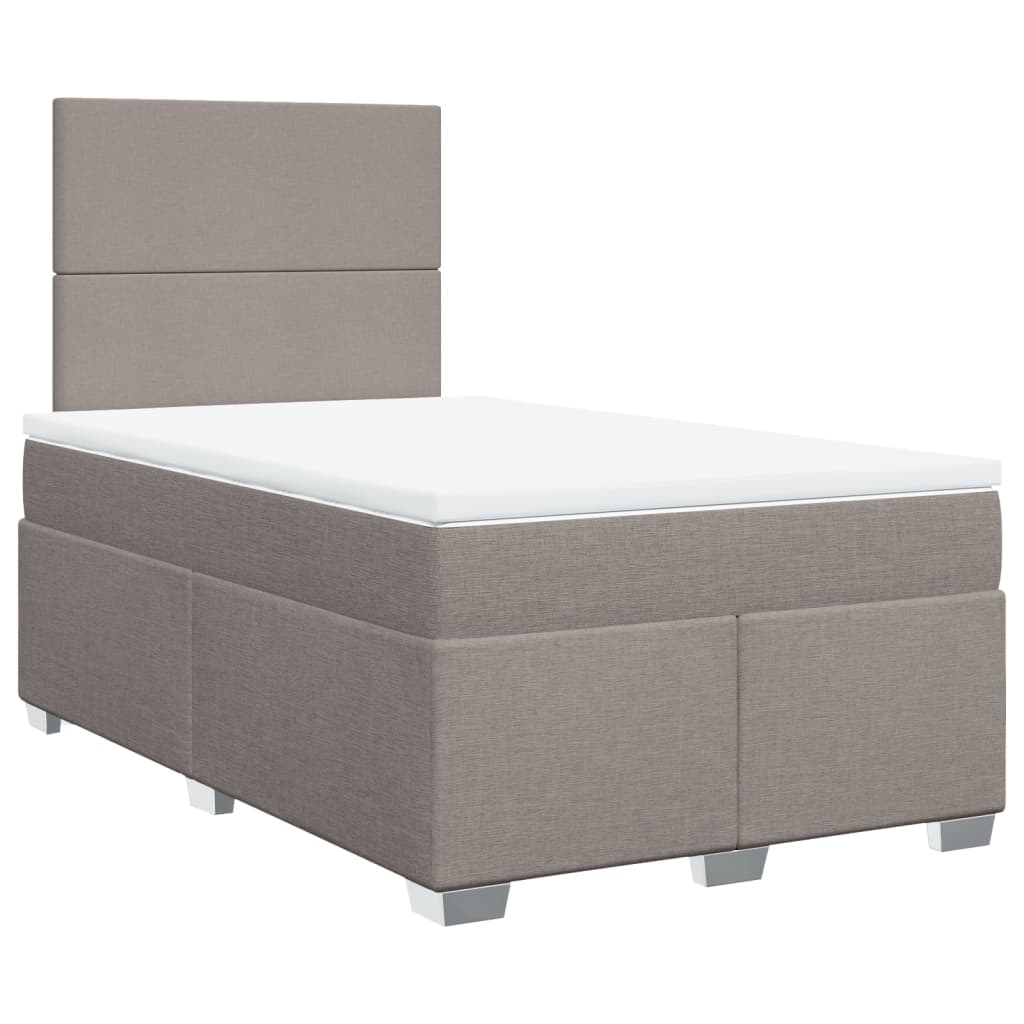 Giroletto a Molle con Materasso Tortora 120x200 cm in Tessuto | homemem39
