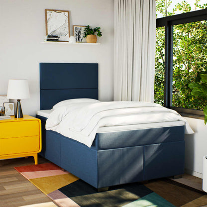 Giroletto a Molle con Materasso Blu 120x200 cm in Tessuto | homemem39