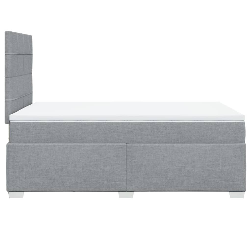 Giroletto a Molle con Materasso Grigio Chiaro 120x200cm Tessuto | homemem39