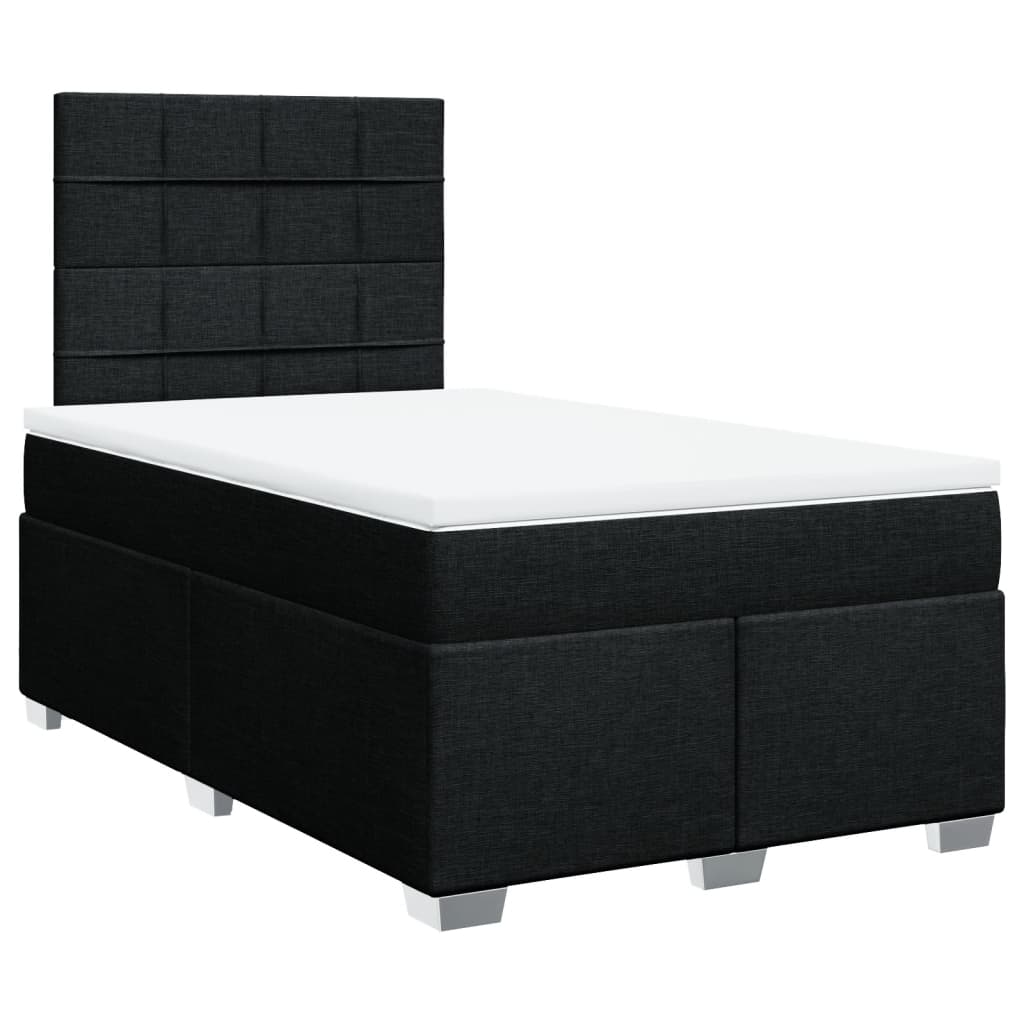 Giroletto a Molle con Materasso Nero 120x200 cm in Tessuto | homemem39