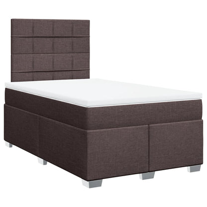 Giroletto a Molle con Materasso Marrone Scuro 120x200cm Tessuto | homemem39