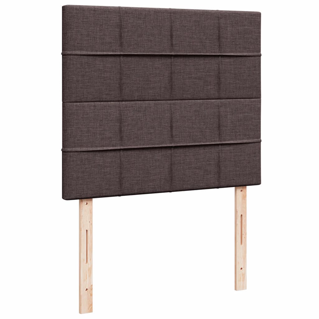 Giroletto a Molle con Materasso Marrone Scuro 120x200cm Tessuto | homemem39