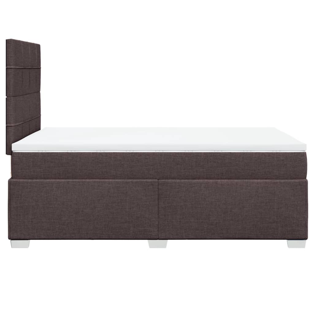 Giroletto a Molle con Materasso Marrone Scuro 120x200cm Tessuto | homemem39