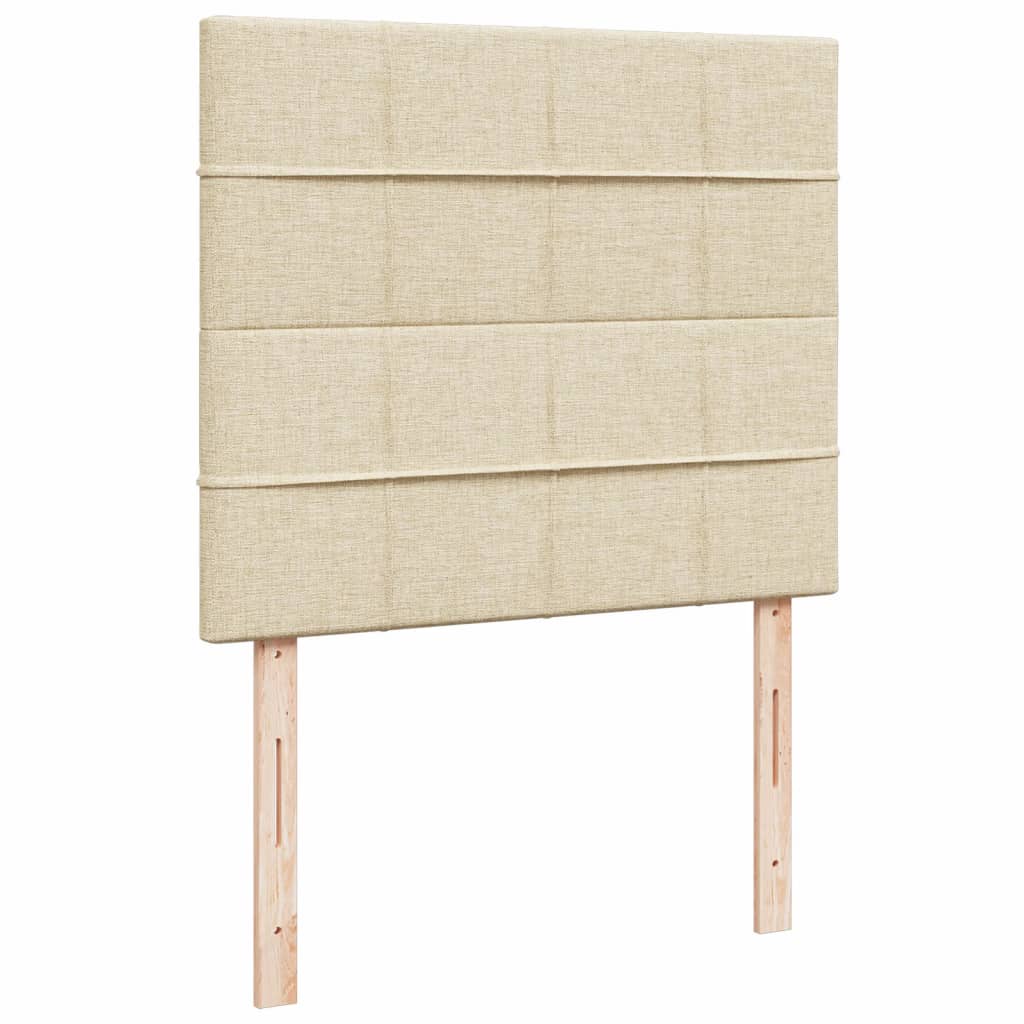Giroletto a Molle con Materasso Crema 120x200 cm in Tessuto | homemem39
