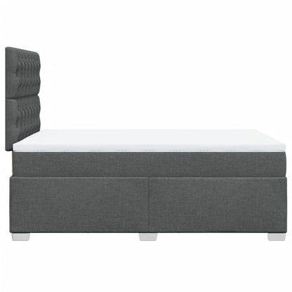 Giroletto a Molle con Materasso Grigio Scuro 120x200 cm Tessuto - homemem39