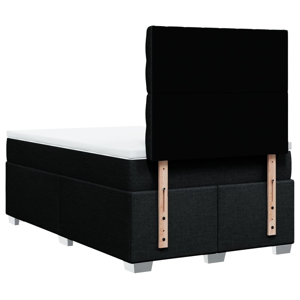 Giroletto a Molle con Materasso Nero 120x200 cm in Tessuto | homemem39